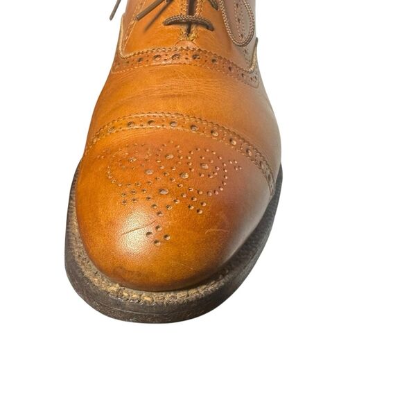 Vtg ALDEN 911 Medallion Tip Calfskin Leather Shoes Oxfords Size 11 D main image 15